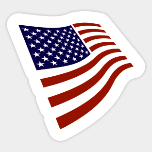 USA Stylized Graphic American Flag July 4th Patriotic Sticker